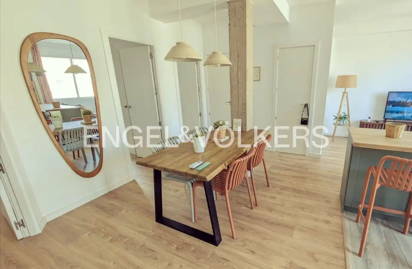 Esszimmer von Wohnung zur Miete in Valencia mit Klimaanlage, Heizung und Parkett