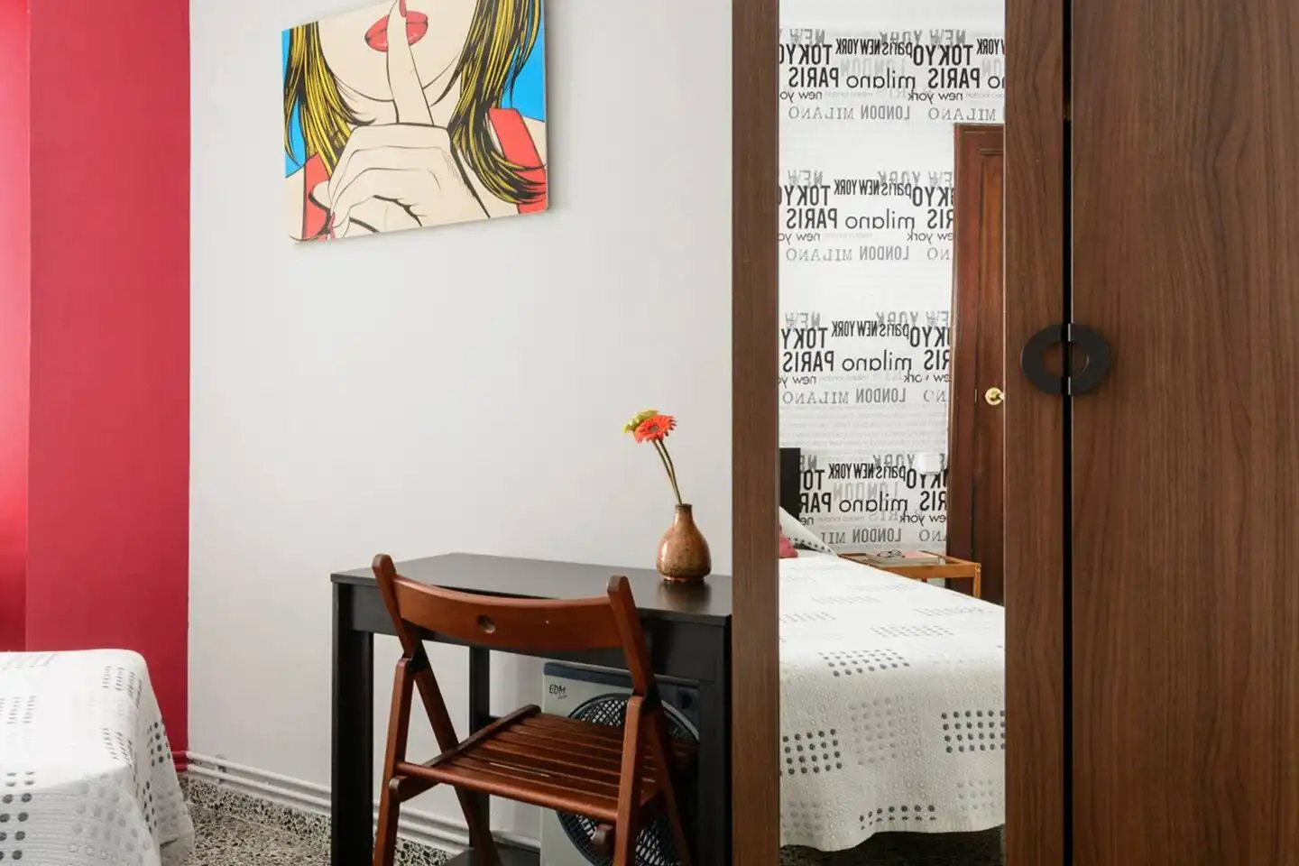Habitación de Piso de alquiler en Zaragoza con Aire acondicionado, Amueblado y Internet