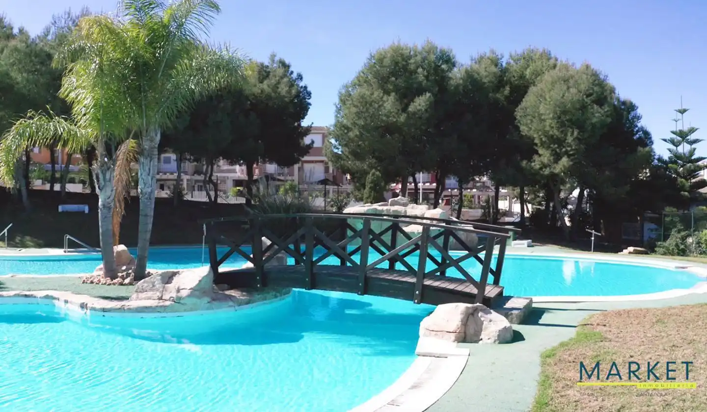 Swimming pool of Detached homes for sale in Santa Pola  with Air Conditioner, Private garden and Terrace
