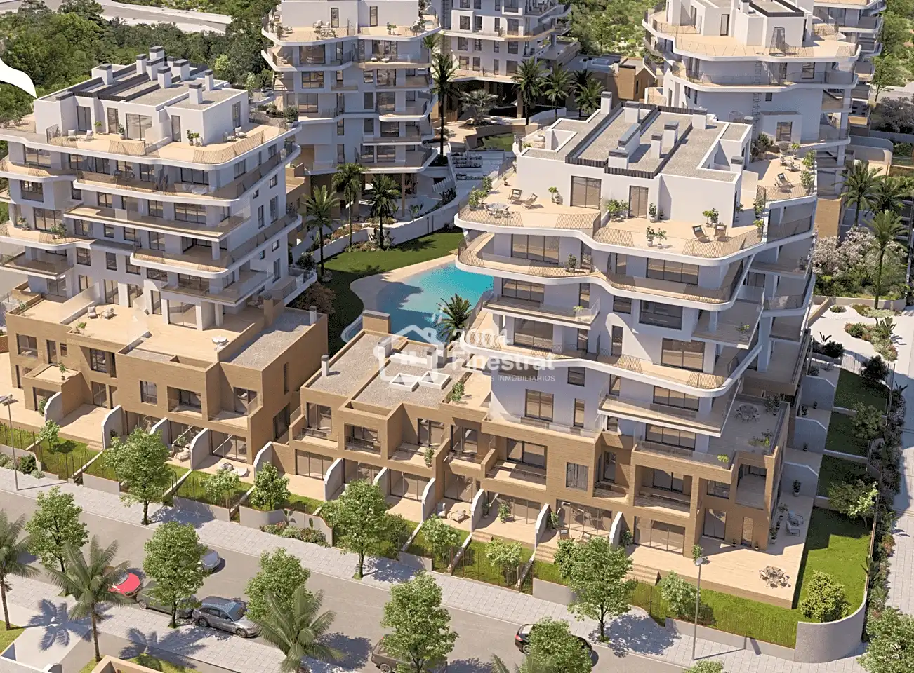 Exterior view of Flat for sale in Villajoyosa / La Vila Joiosa  with Air Conditioner, Terrace and Community pool