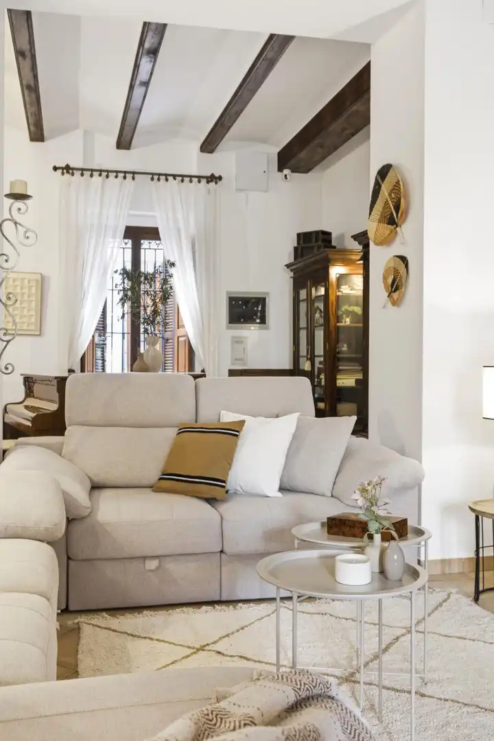 Sala de estar de Casa o chalet en venta en Jávea / Xàbia con Calefacción, Jardín privado y Terraza