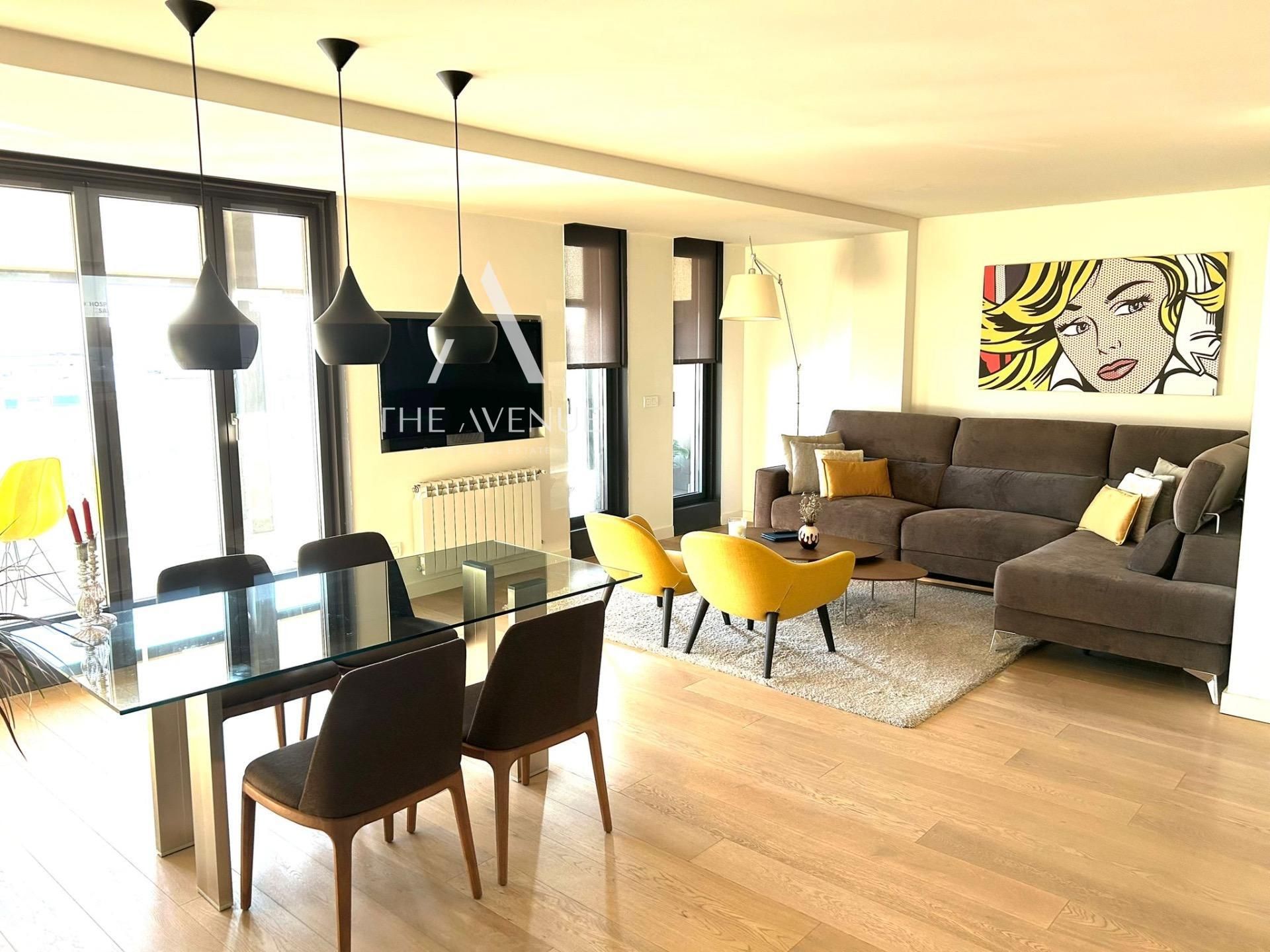 Sala de estar de Ático en venta en  Madrid Capital con Aire acondicionado, Calefacción y Terraza