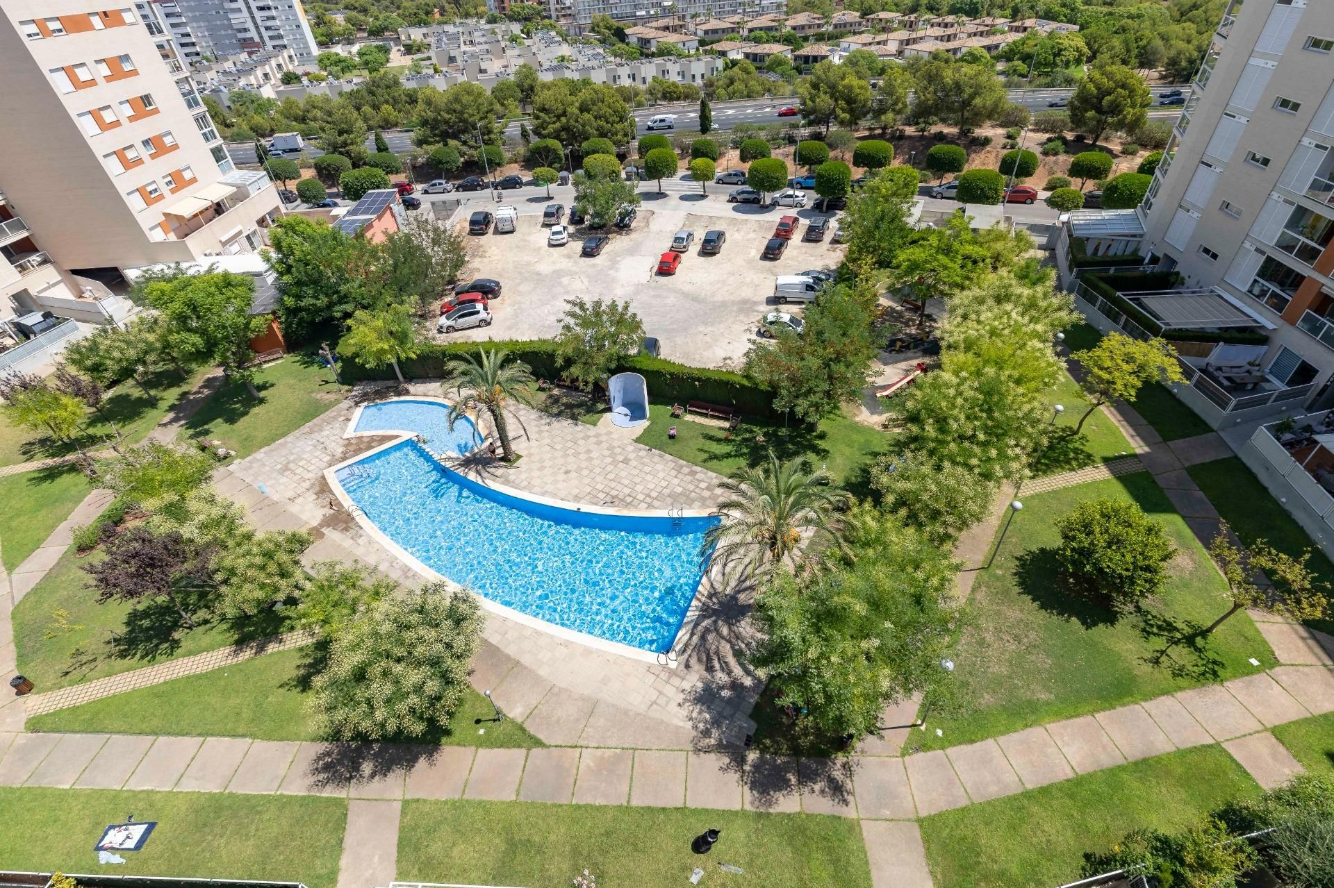 Swimming pool of Attic for sale in Paterna  with Air Conditioner, Heating and Private garden