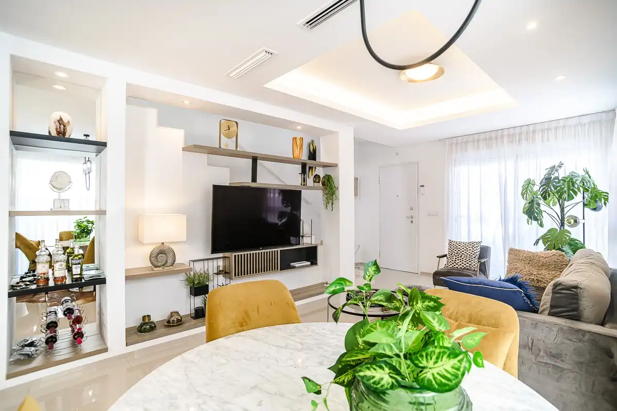 Sala de estar de Casa o chalet en venta en Rojales con Aire acondicionado, Terraza y Piscina