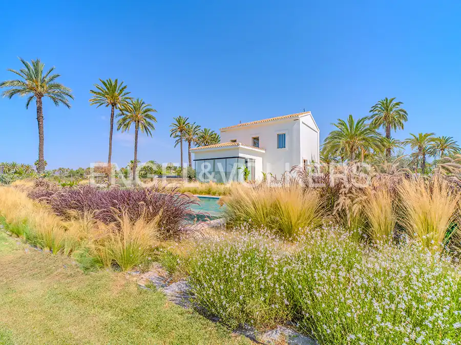 Vista exterior de Casa o xalet en venda en Elche / Elx amb Aire condicionat, Calefacció i Jardí privat
