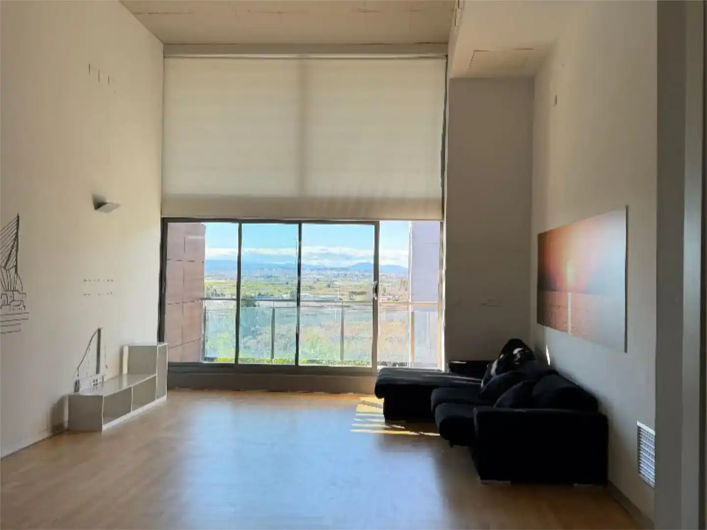 Wohnzimmer von Dachboden zur Miete in Valencia mit Klimaanlage, Parkett und Schwimmbad
