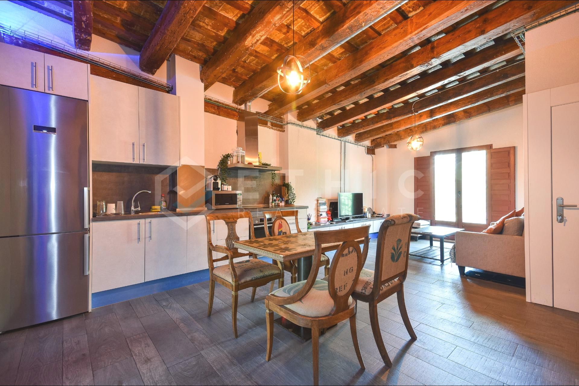 Kitchen of Attic for sale in  Barcelona Capital  with Air Conditioner, Heating and Parquet flooring