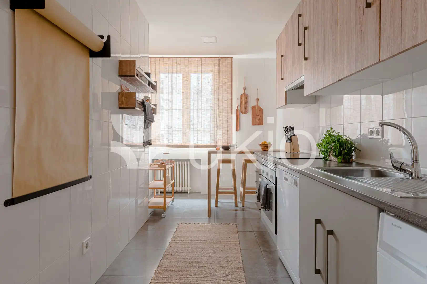 Cocina de Apartamento de alquiler en Madrid con Aire acondicionado, Calefacción y Terraza