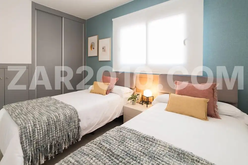 Schlafzimmer von Wohnungen zum Verkauf in Pulpí mit Klimaanlage, Privatgarten und Terrasse