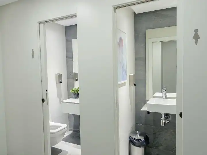 Bathroom of Office for rent in Madrid  with Air Conditioner, Heating and Furnished