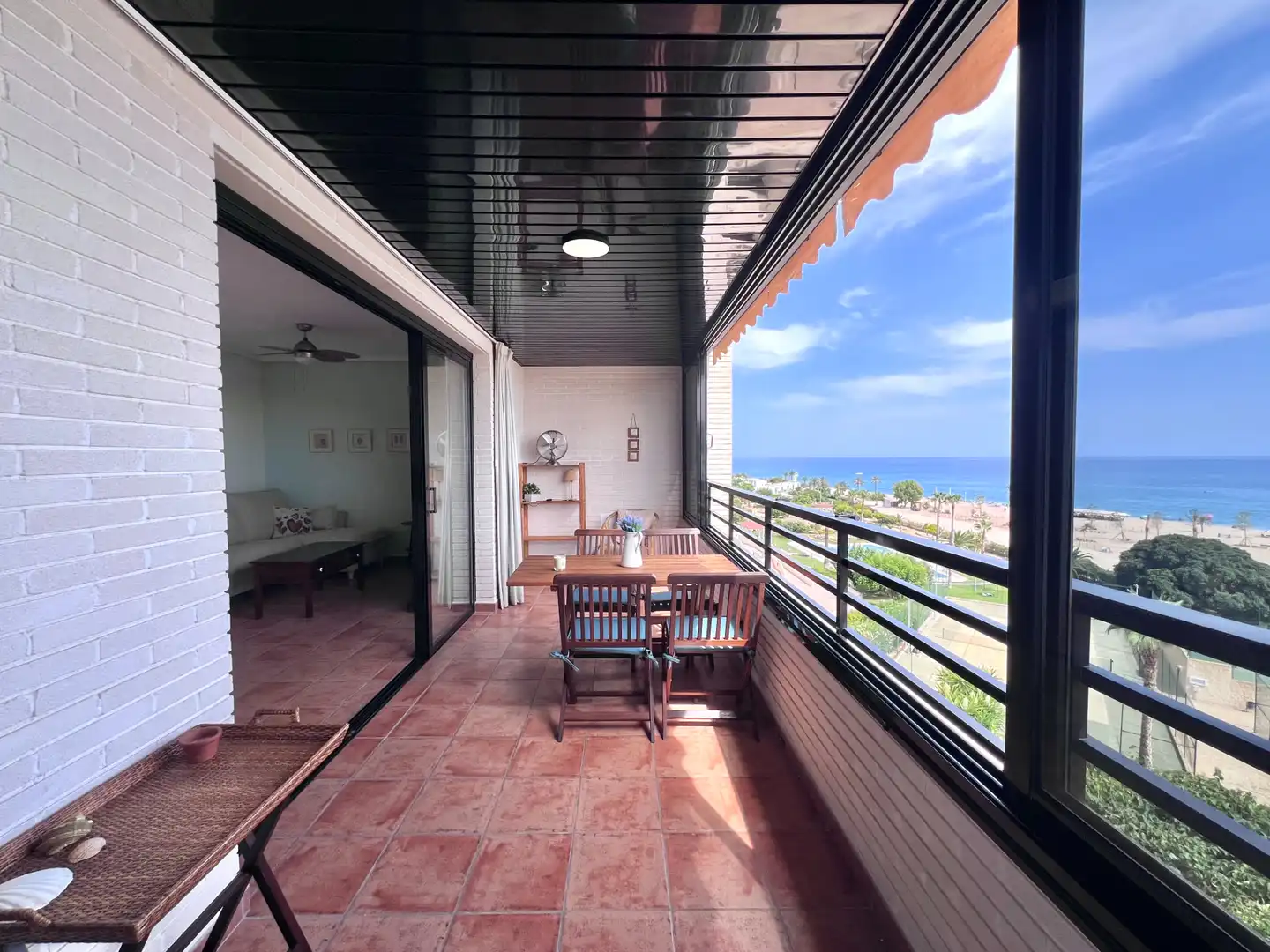 Terrace of Flat for rent in Villajoyosa / La Vila Joiosa  with Air Conditioner, Private garden and Terrace
