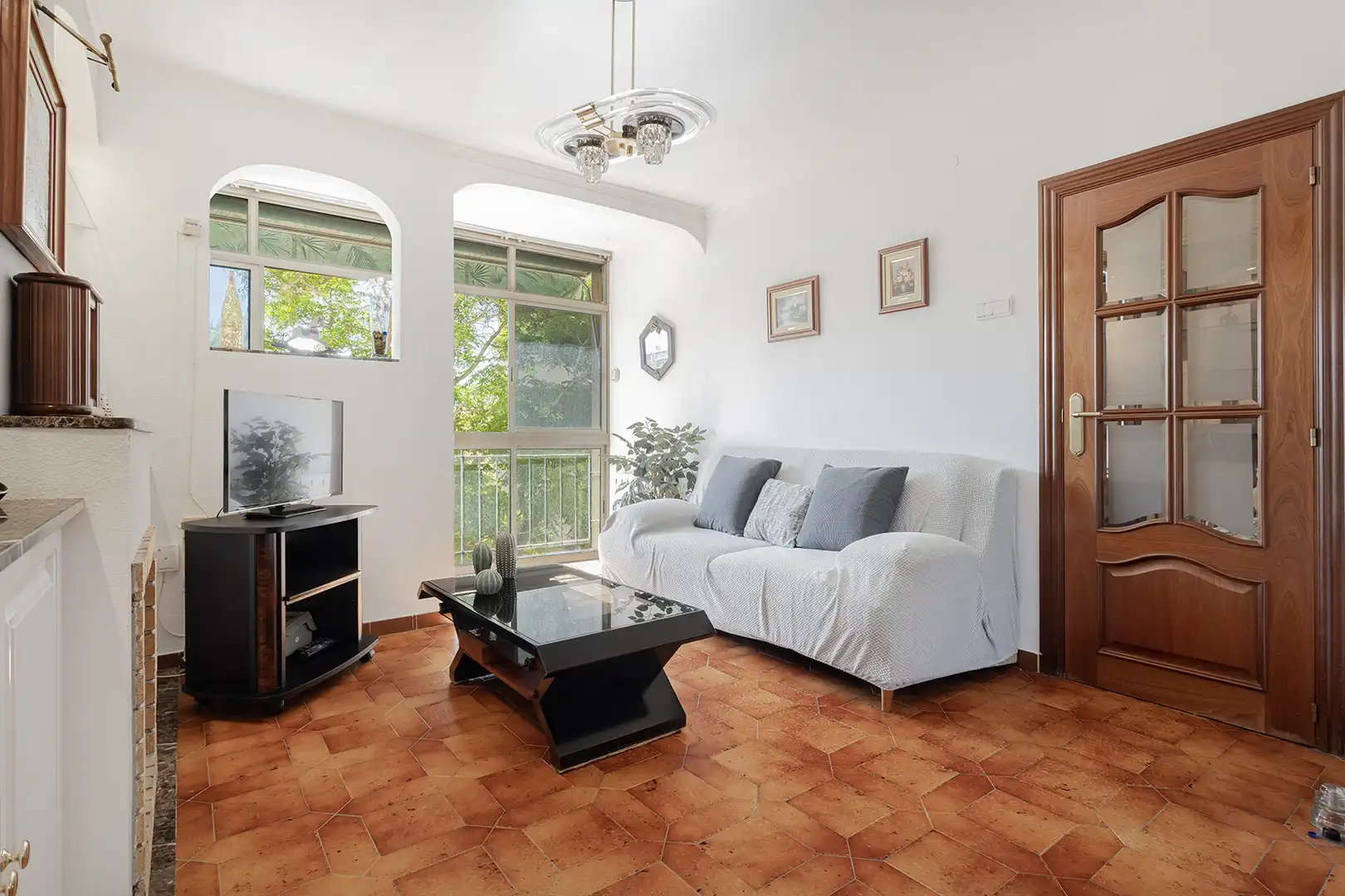 Sala de estar de Piso en venta en Barcelona con Aire acondicionado, Calefacción y Horno