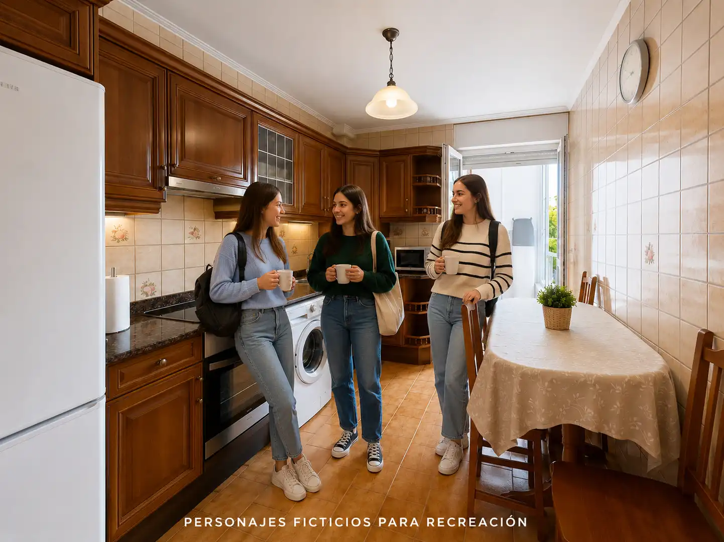 Cocina de Piso de alquiler en Santa Cruz de Bezana con Calefacción, Terraza y Amueblado