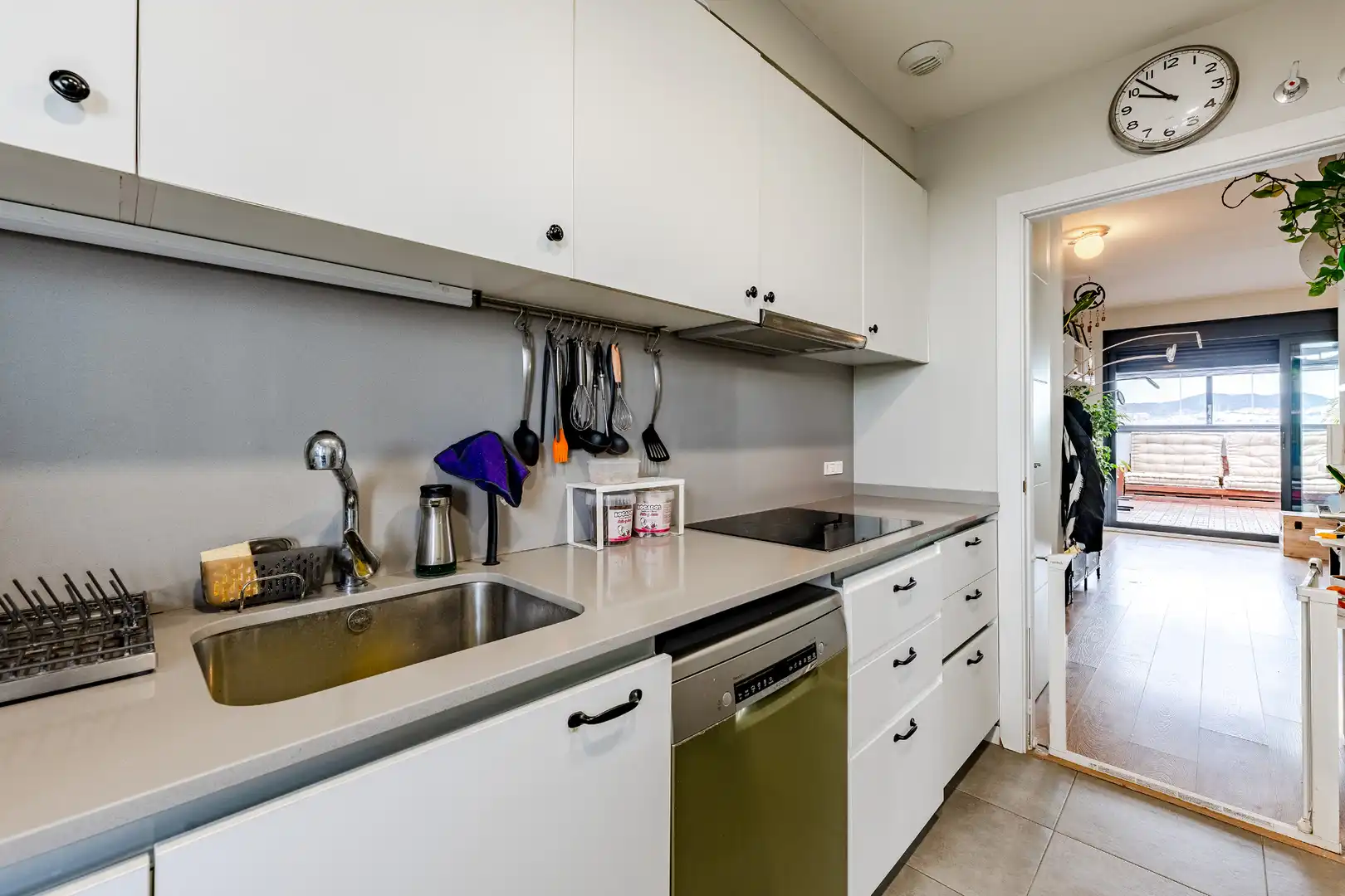 Cocina de Ático en venta en Sant Adrià de Besòs con Aire acondicionado, Calefacción y Parquet