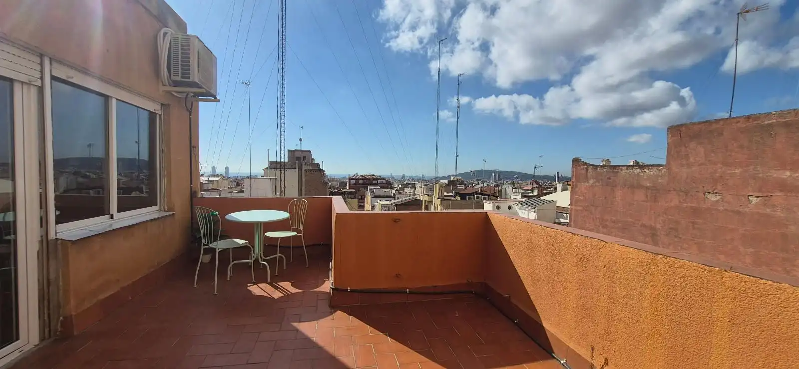 Terrace of Attic for rent in Barcelona  with Air Conditioner, Terrace and Furnished
