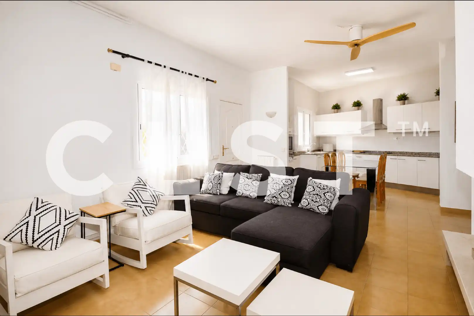 Living room of Houses for rent in Cubelles  with Air Conditioner, Heating and Private garden