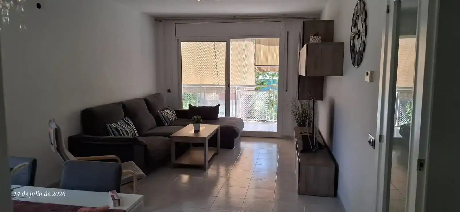 Sala de estar de Piso para compartir en Cerdanyola del Vallès con Aire acondicionado, Amueblado y Balcón