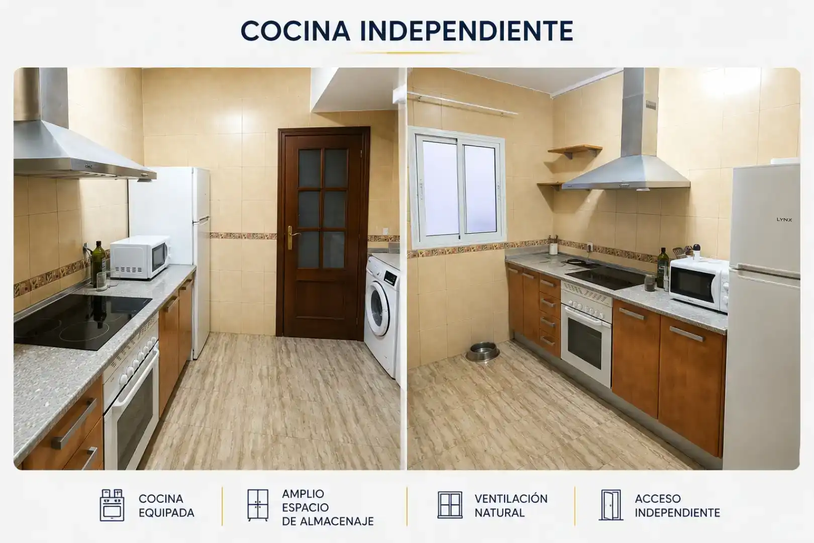 Kitchen of Flat for rent in Mérida  with Parquet flooring, Furnished and Balcony
