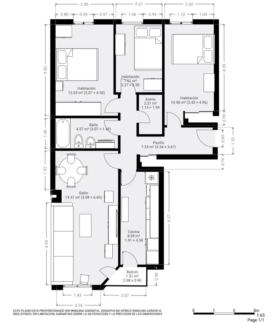 Piso en venta en Guijuelo con Calefacción, Parquet y Amueblado