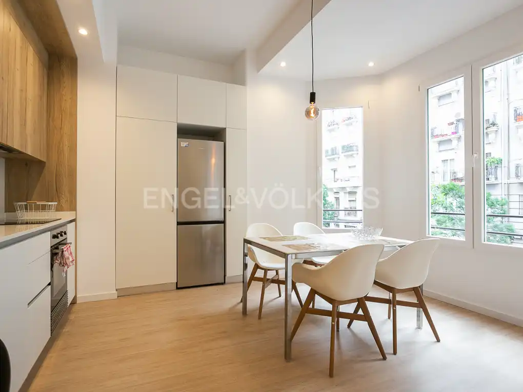 Esszimmer von Wohnung zur Miete in Valencia mit Klimaanlage, Heizung und Parkett