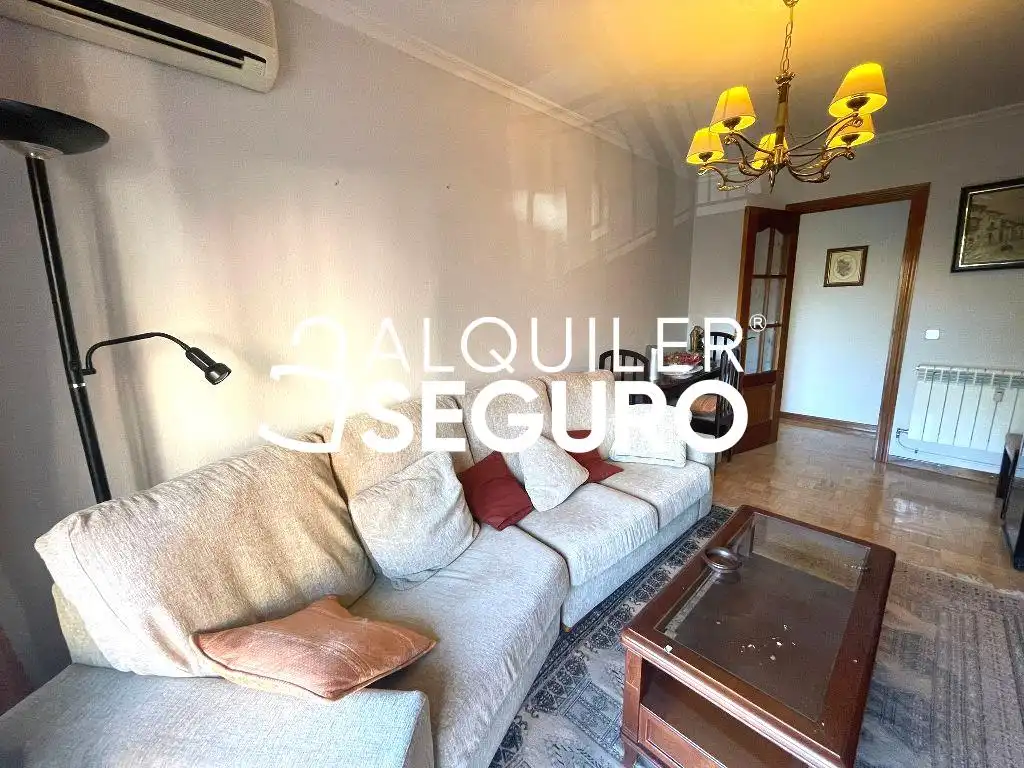 Sala d'estar de Pis de lloguer en Madrid amb Aire condicionat, Calefacció i Terrassa