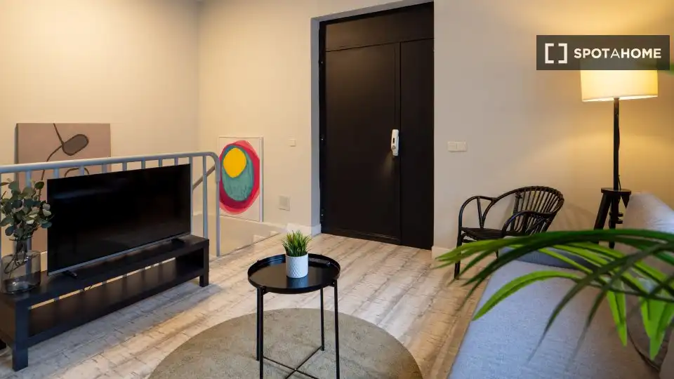 Sala d'estar de Apartament per a compartir en Madrid amb Aire condicionat, Calefacció i Terrassa