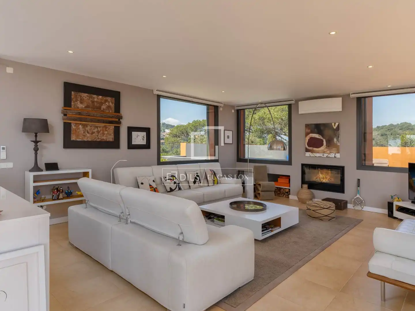 Living room of Houses for sale in Begur  with Air Conditioner, Heating and Private garden