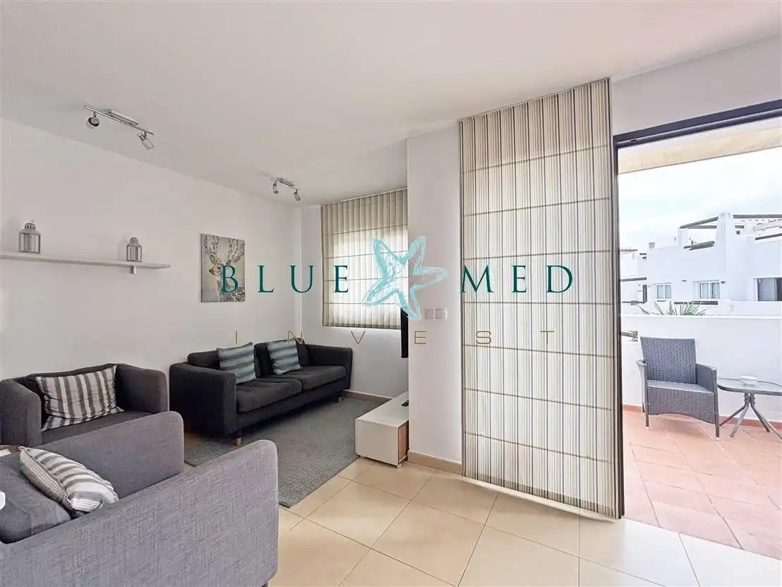 Sala de estar de Ático en venta en Alhama de Murcia con Aire acondicionado, Calefacción y Terraza