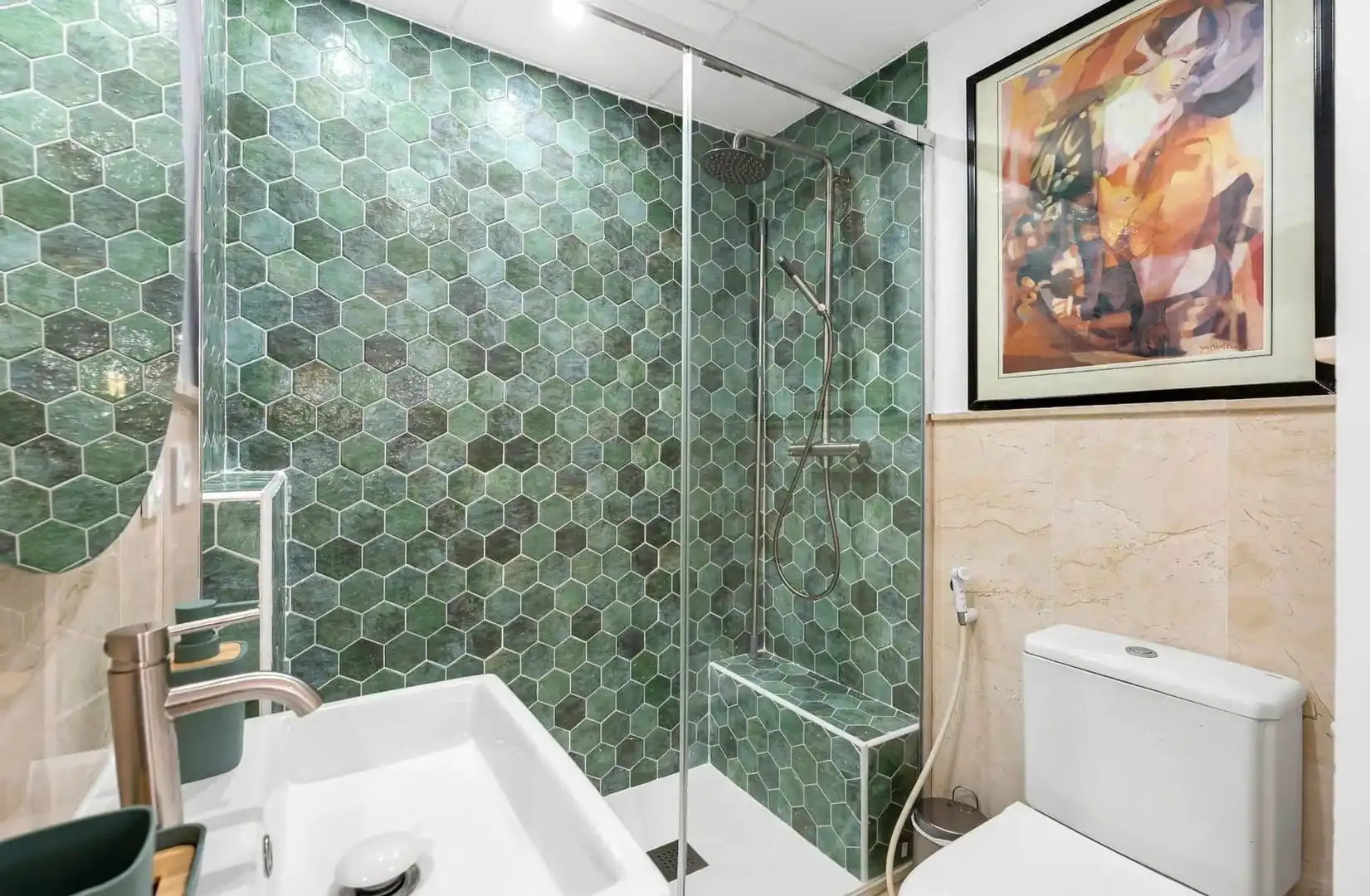 Bany de Apartament de lloguer en Marbella amb Aire condicionat, Calefacció i Terrassa