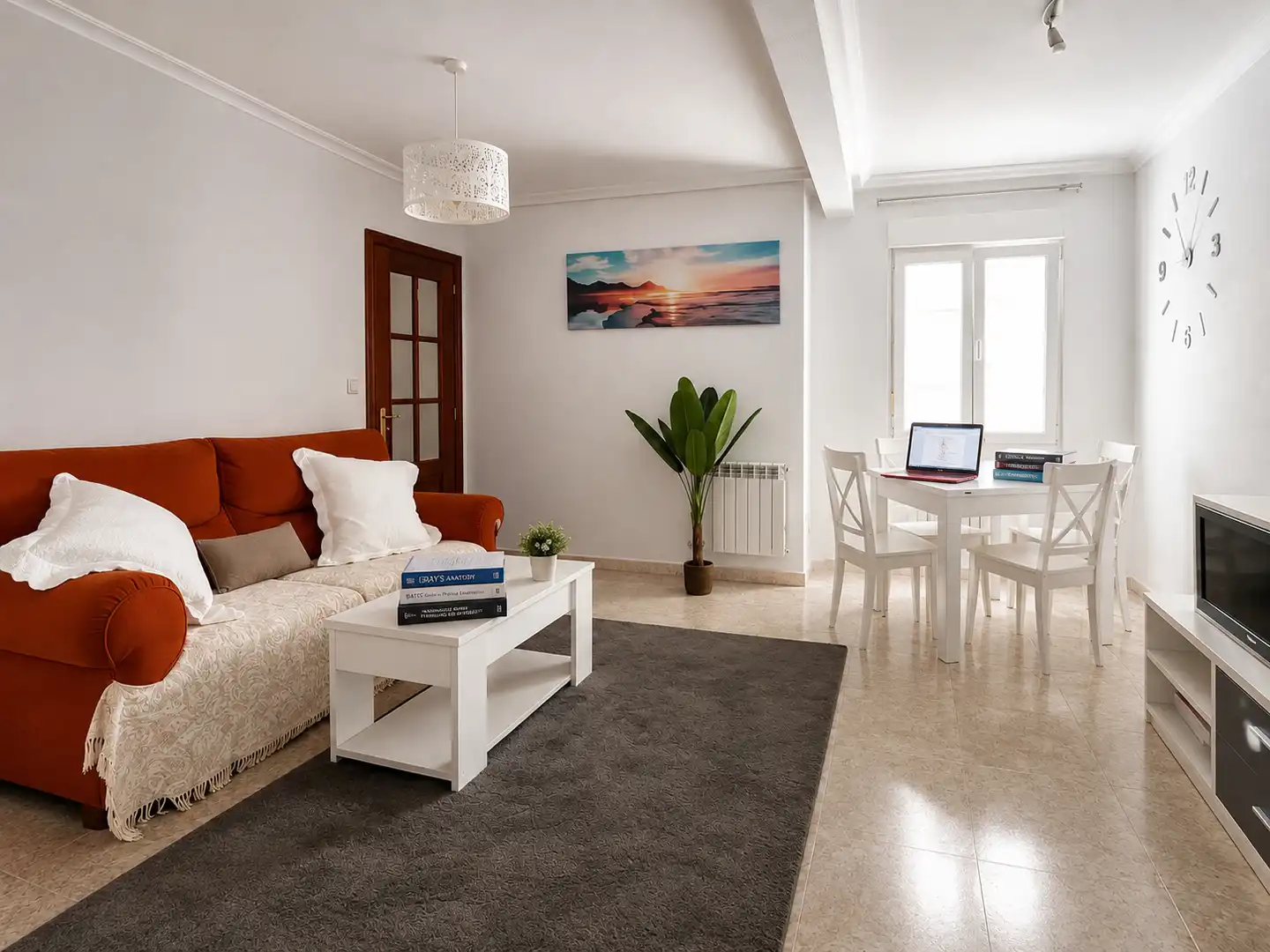 Sala de estar de Piso de alquiler en Santander con Calefacción, Amueblado y Horno
