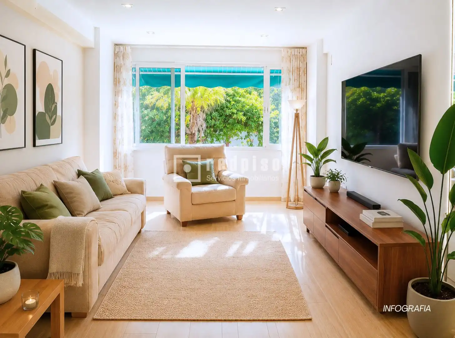 Living room of Flat for sale in Málaga  with Air Conditioner, Heating and Terrace