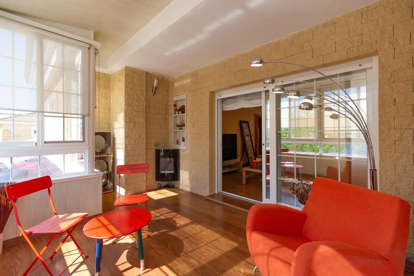 Sala de estar de Casa o chalet en venta en Fuente Álamo de Murcia con Aire acondicionado, Calefacción y Parquet