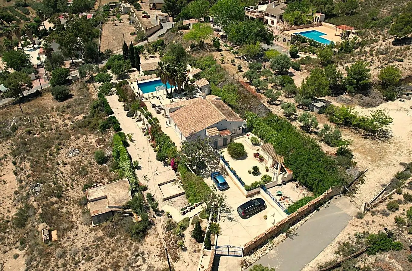 Vista exterior de Finca rústica en venda en Aspe amb Jardí privat, Terrassa i Piscina
