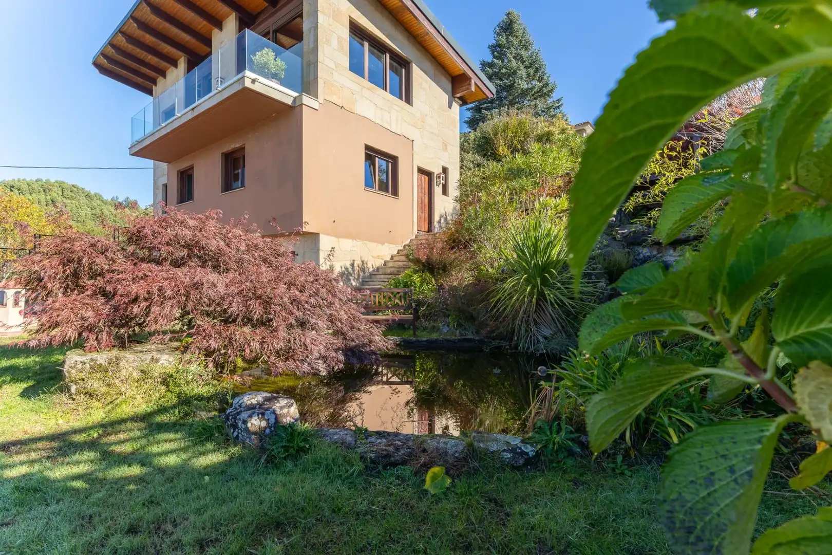 Vista exterior de Casa o chalet en venta en A Cañiza   con Calefacción, Jardín privado y Terraza