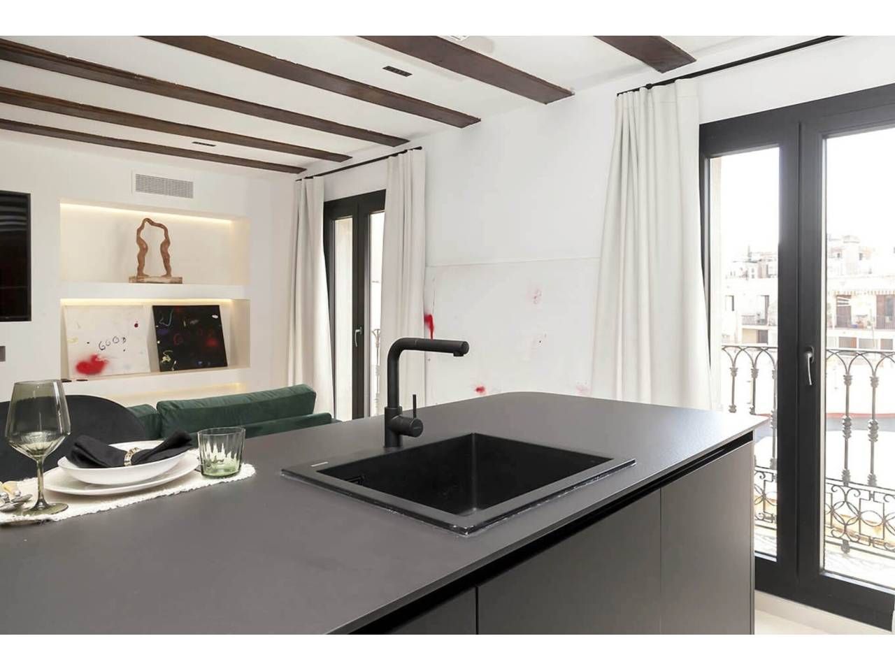 Kitchen of Flat for sale in  Barcelona Capital  with Balcony
