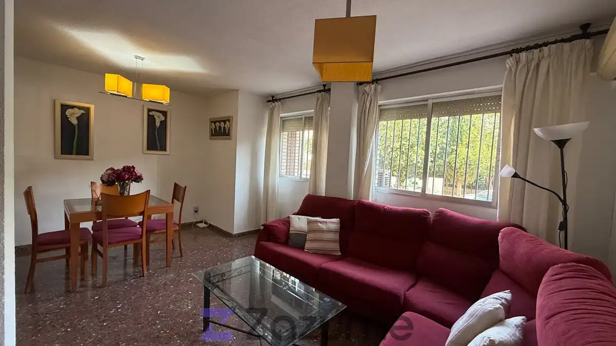 Sala d'estar de Apartament de lloguer en Murcia amb Aire condicionat, Moblat i Forn