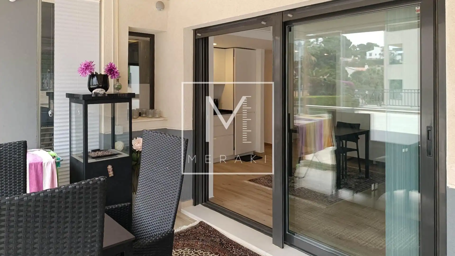 Terrace of Flat for sale in Calpe / Calp  with Air Conditioner, Heating and Private garden