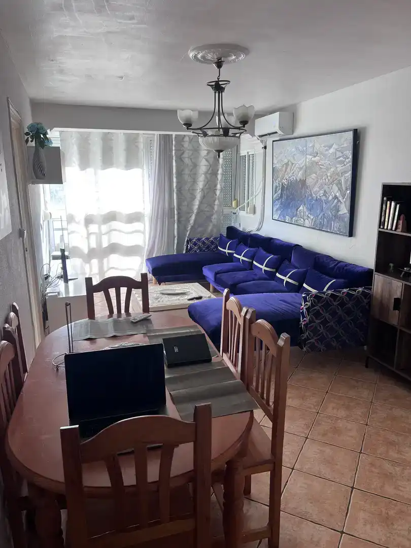 Living room of Flat for rent in Estepona  with Air Conditioner and Furnished