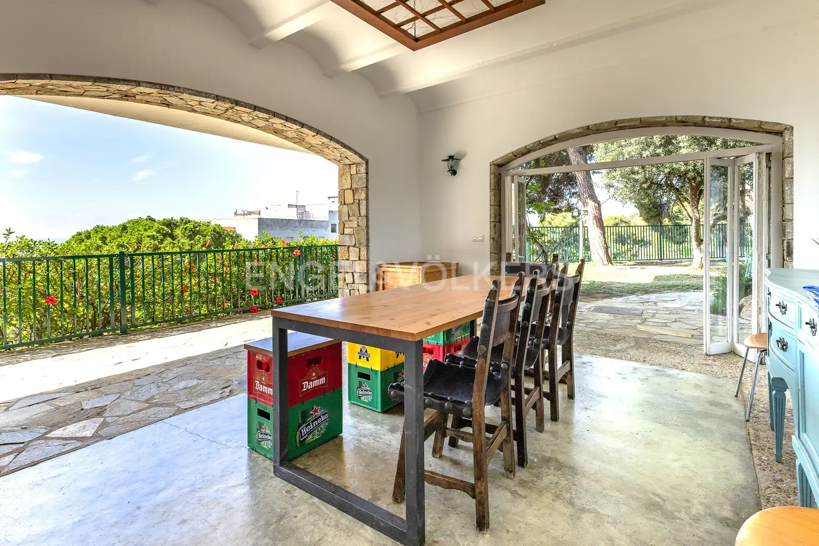 Terrassa de Apartament de lloguer en Caldes d'Estrac amb Calefacció, Jardí privat i Terrassa