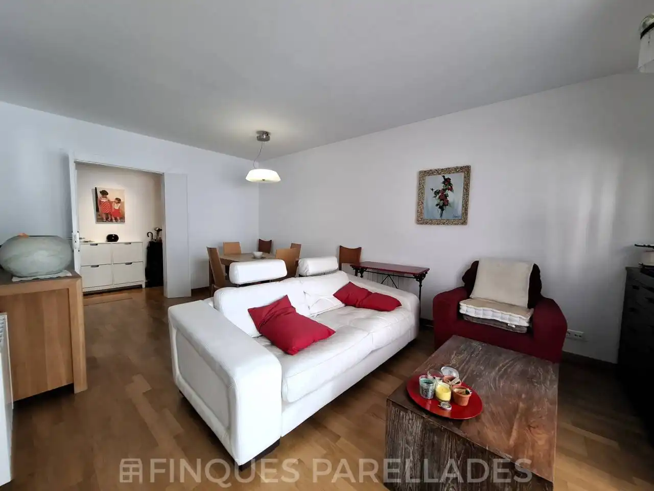 Sala de estar de Piso en venta en Sitges con Aire acondicionado, Calefacción y Parquet