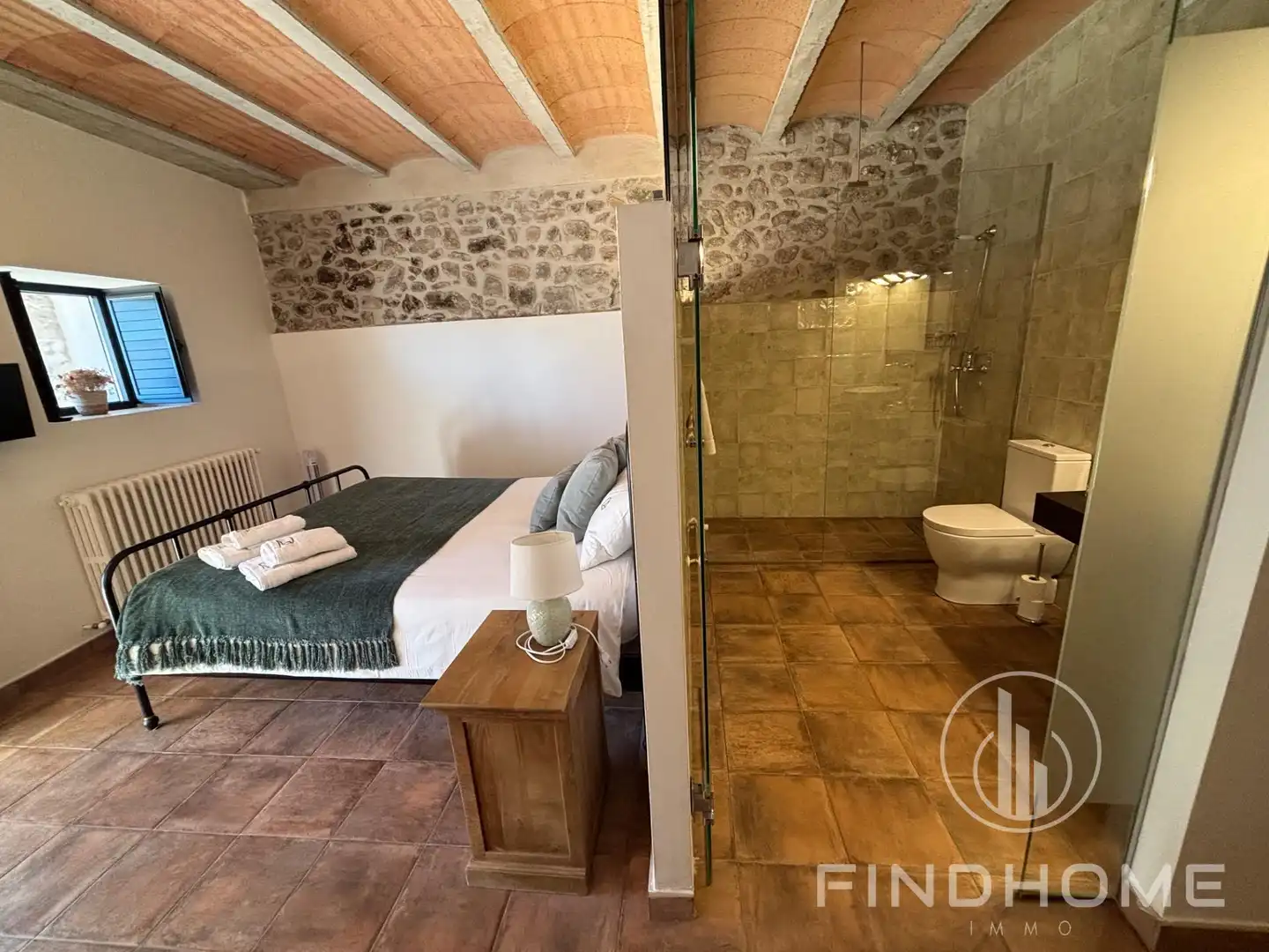 Bathroom of Country homes for sale in Les Preses  with Air Conditioner, Private garden and Terrace