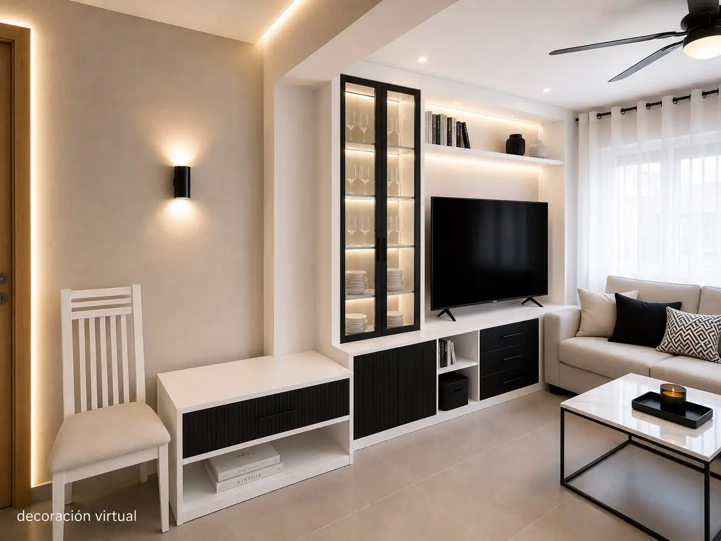 Living room of Flat for sale in Madrid  with Air Conditioner, Heating and Parquet flooring