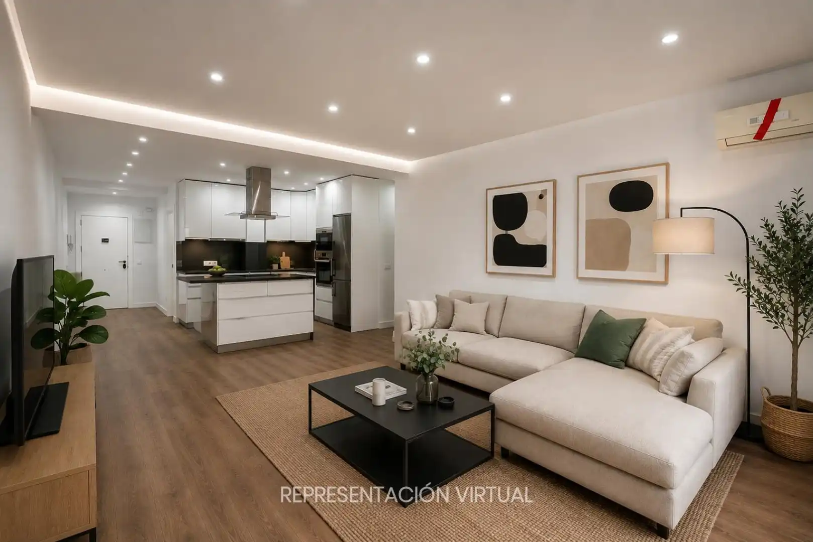 Sala de estar de Piso de alquiler en Madrid con Aire acondicionado, Calefacción y Terraza