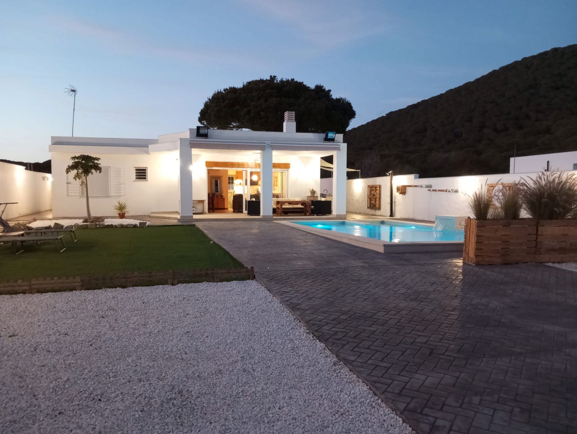 Swimming pool of House or chalet to rent in Barbate  with Air Conditioner, Private garden and Terrace