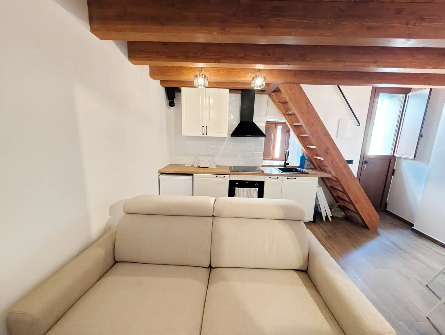 Sala de estar de Apartamento en venta en Vilallonga de Ter con Parquet y Amueblado