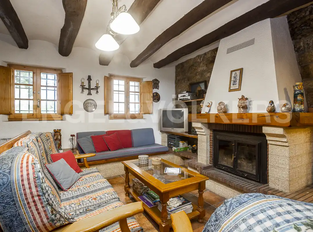 Sala de estar de Casa o chalet en venta en Pontons con Calefacción, Jardín privado y Parquet
