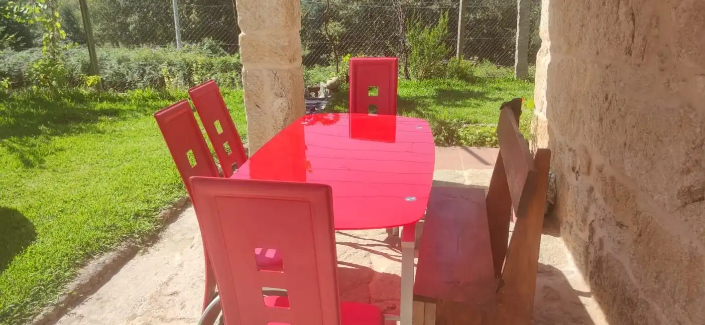Menjador de Casa o xalet en venda en Crecente amb Jardí privat i Moblat