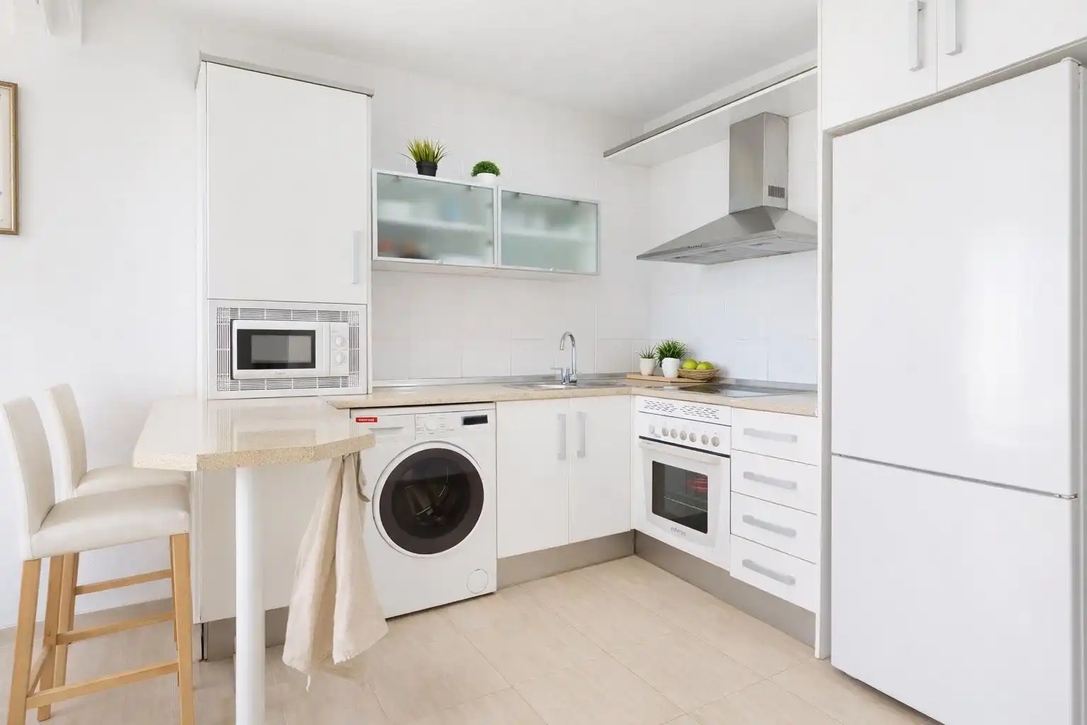 Kitchen of Flat for rent in Roquetas de Mar  with Air Conditioner, Heating and Private garden