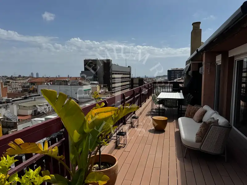 Terraza de Ático de alquiler en Barcelona con Aire acondicionado, Calefacción y Parquet