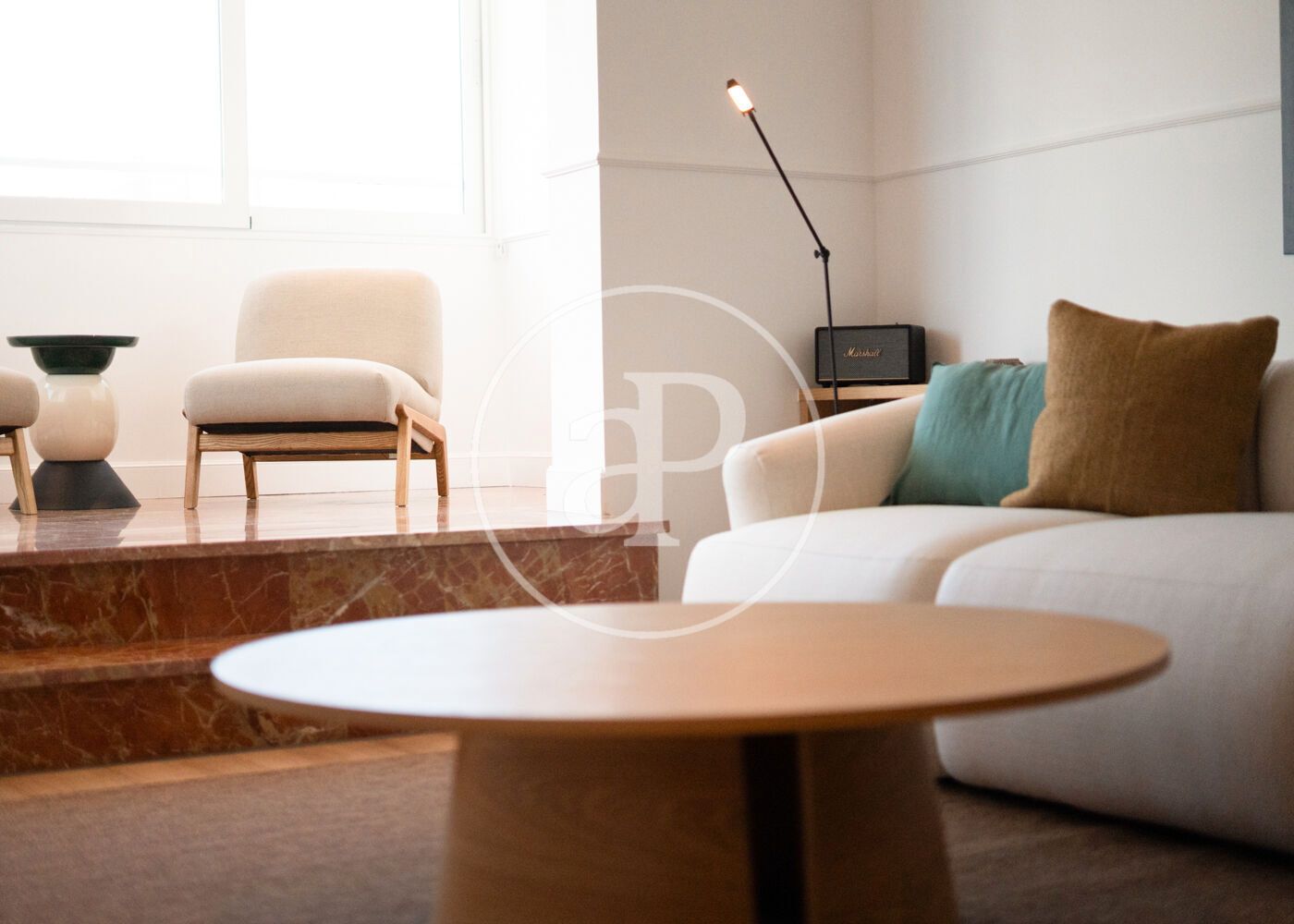 Sala d'estar de Pis de lloguer en  Madrid Capital amb Aire condicionat, Calefacció i Terrassa